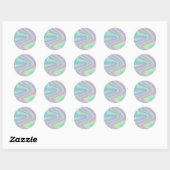 Faux Holographic Rainbow Ronde Sticker (Vel)
