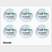 Faux Holographic Small Business Korting Ronde Sticker (Vel)