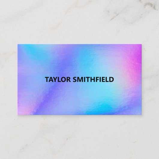 Faux Holographic Trendy Visitekaartje (Voorkant)