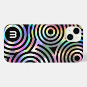 faux holographique cercles abstraits iPhone 14 plu (Verso Horizontal)