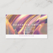 Faux Holographique Chameleon Neon Carte de visite (Dos)