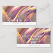 Faux Holographique Chameleon Neon Carte de visite (Devant / Derrière)