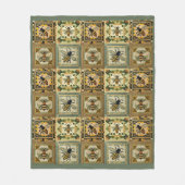 Faux Honeybee Quilt Fleece Deken (Voorkant)
