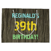 Faux Hood, Tekstverf, 39th Birthday + Naam Groot Cadeauzakje (Achterkant)