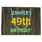 Faux Hood, Tekstverf, 49th Birthday + Naam Groot Cadeauzakje (Achterkant)