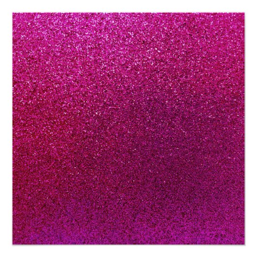 Faux Hot Pink Glitter Background Sparkle Perfect Poster (Voorkant)