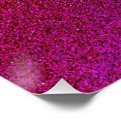 Faux Hot Pink Glitter Background Sparkle Perfect Poster (Hoek)