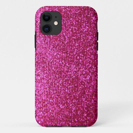 Faux Hot Pink Glitter Case-Mate iPhone Case (Achterkant)