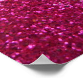 Faux Hot Pink Glitter Poster (Hoek)