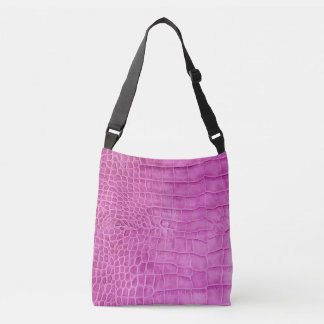 Faux Hot Pink Leather Crossbody Bag Tas