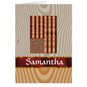 Faux hout Amerikaanse vlag