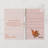 FAUX-hout, bladeren, hart Dank je Kaart (Achterkant)