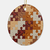 Faux-houtpuzzel Keramisch Ornament (Links)