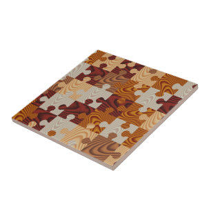 Faux-houtpuzzel Tegeltje