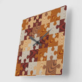 Faux-houtpuzzel Vierkante Klok (Hoek)