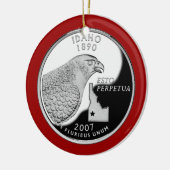 Faux Idaho State Quarter Keramisch Ornament (Links)