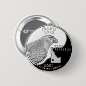 Faux Idaho State Quarter Ronde Button 5,7 Cm (Voorkant /achterkant)