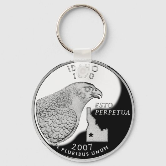 Faux Idaho State Quarter Sleutelhanger (Voorkant)
