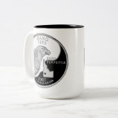 Faux Idaho State Quarter Tweekleurige Koffiemok (Voorkant links)