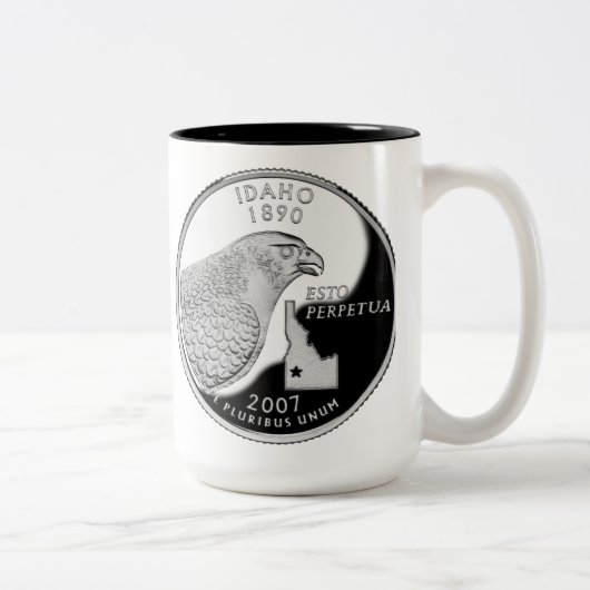 Faux Idaho State Quarter Tweekleurige Koffiemok (Rechts)