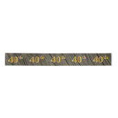 Faux/Imitatie Gold "40th" Evenementnummer (rustiek Lint (Voorkant)