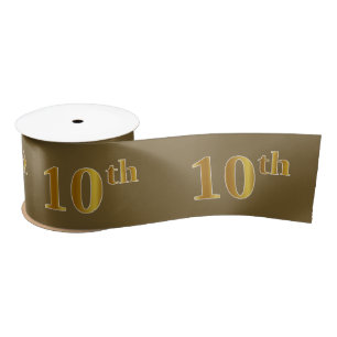 Faux/Imitation Gold "10th" Event Number (bruin) Lint