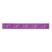 Faux/Imitation Gold "13th" Event Number (Paars) Lint (Voorkant)