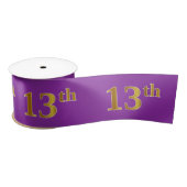 Faux/Imitation Gold "13th" Event Number (Paars) Lint (Spoel)