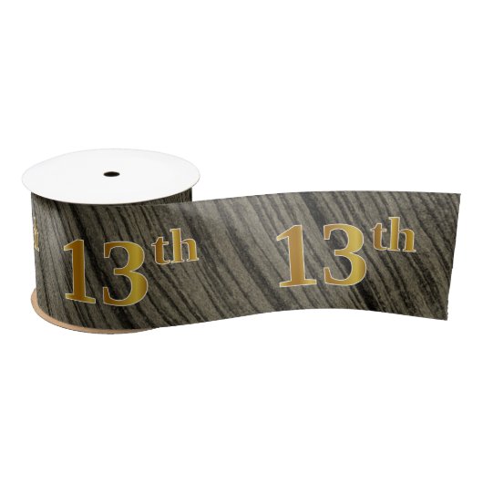 Faux/Imitation Gold "13th" Event Number (Rustic) Lint (Spoel)