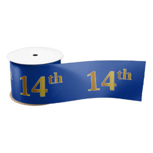 Faux/Imitation Gold "14th" Event Number (Blue) Lint