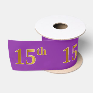 Faux/Imitation Gold "15th" Event Number (Paars) Lint