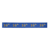 Faux/Imitation Gold "16th" Event Number (blauw) Lint (Voorkant)
