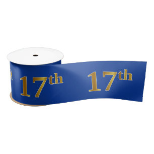 Faux/Imitation Gold "17th" Event Number (Blue) Lint