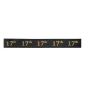 Faux/Imitation Gold "17th" Event Number (zwart) Lint (Voorkant)