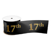 Faux/Imitation Gold "17th" Event Number (zwart) Lint (Spoel)