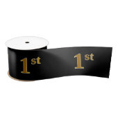 Faux/Imitation Gold "1st" Event Number (zwart) Lint (Spoel)