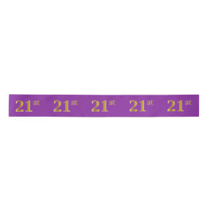 Faux/Imitation Gold "21st" Event Number (Paars) Lint