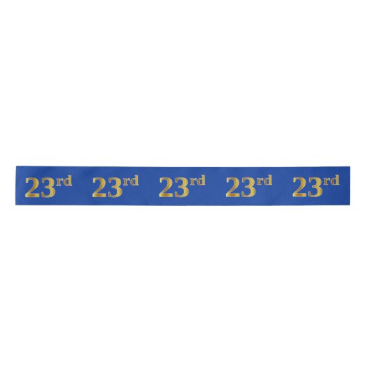Faux/Imitation Gold "23rd" Event Number (Blue) Lint (Voorkant)