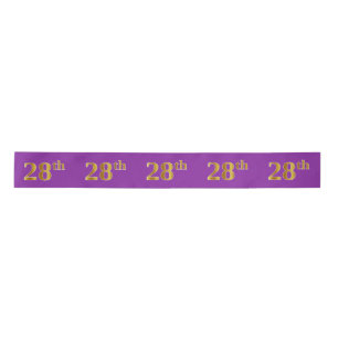Faux/Imitation Gold "28th" Event Number (Paars) Lint