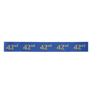 Faux/Imitation Gold "42nd"-gebeurtenisnummer (blau Lint