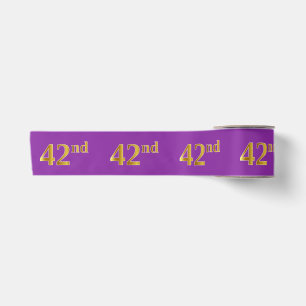 Faux/Imitation Gold "42nd"-gebeurtenisnummer (Paar Lint