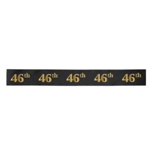 Faux/Imitation Gold "46th" Event Number (zwart) Lint