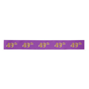 Faux/Imitation Gold "49th" Event Number (Paars) Lint