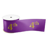 Faux/Imitation Gold "4th" Event Number (Paars) Lint (Spoel)