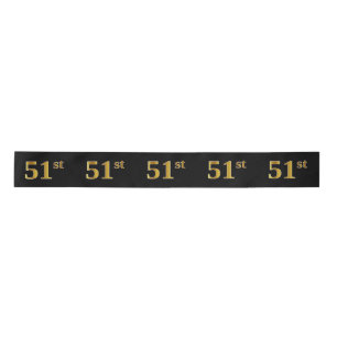Faux/Imitation Gold "51st"-gebeurtenisnummer (zwar Lint