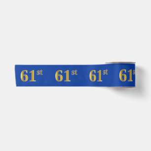 Faux/Imitation Gold "61st" Event Number (Blue) Lint
