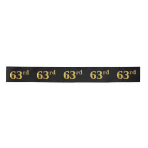 Faux/Imitation Gold "63rd" Event Number (zwart) Lint