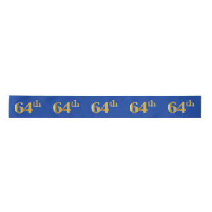 Faux/Imitation Gold "64th" Event Number (Blue) Lint