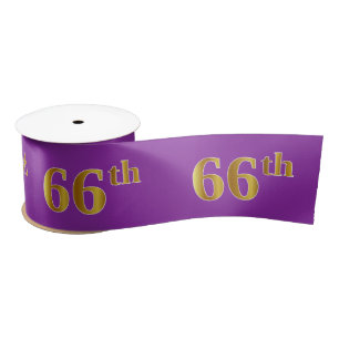 Faux/Imitation Gold "66th" Event Number (Paars) Lint