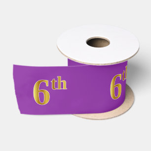 Faux/Imitation Gold "6th" Event Number (Paars) Lint